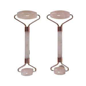 Rouleau de jade naturel et kit de grattage Gua Sha-Outils de soin de la peau rose - Product Image 1