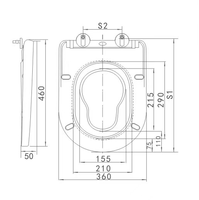 Siège de toilette UF Premium à fermeture lente, double usage, blanc, avec siège enfant pour la maison, l'hôtel et la famille
