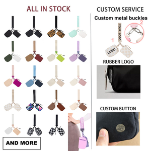 Custom 2 in 1Double Wrist Pouch Portable Keychain Coin Purse <strong>Card</strong> <strong>Holder</strong> Mini Wallet Dual Wristlet Pouch for <strong>Women</strong> - Product Image 5