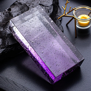 Bloc de verre ignifuge et imperméable de couleur unie pour la décoration de cuisine, entrée, bâtiment, hôtel, cloison murale, comptoir de bar - Product Image 5