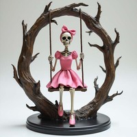 Nouvelle Décoration d'Halloween 2026 : Sculptures de Fantômes Réalistes en Résine, Vêtements Roses, Couleurs et Formes Personnalisables
