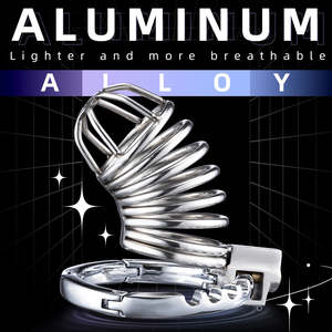 Dispositivo di Castità Maschile, Gabbia per Pene, Anello per Pene, Giocattoli Sessuali per Adulti Tipo BDSM per Blocco dell'Erezione e Contenimento - Product Image 3