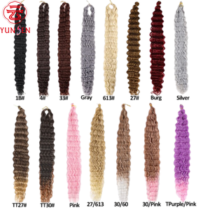 Extensiones de Cabello Sintético de Alta Temperatura para Crochet, Color Piano, 30 Pulgadas de Largo, Rizado, Marca Yunsen para Mujer - Product Image 3