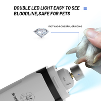 SiMAiSHEN-M2 Accessoires pour chiens en gros, Lime à griffes électrique portable rechargeable USB 1500 mAh pour chiens et chats