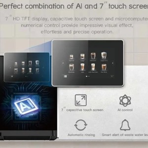 Hoàn toàn tự động màn hình cảm ứng tập trung ý LED hiển thị Máy pha cà phê mài tất cả trong một - Product Image 4