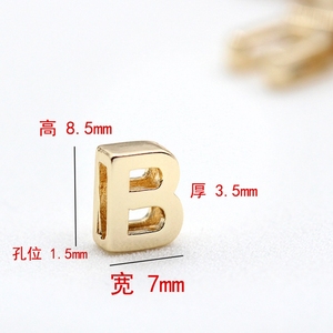 Chất Lượng Cao 18K <span class=keywords><strong>M</strong></span>ạ Vàng Chữ Cá Nhân Tên Ban Đầu Charms <span class=keywords><strong>M</strong></span>ặt Dây Chuyền Nam Giớ<span class=keywords><strong>i</strong></span> Phụ Nữ DIY Hip Hop Thư Charms A Đến Z Bead - Product Image 4