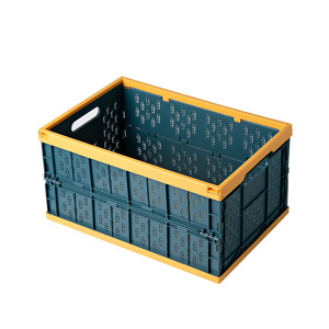 Plastic <b>Folding</b> <b>Storage</b> <b>Box</b> Rectangle White Gray Blue Yellow Portable Home Car Use Food Container YM-3857 - Product Image 5