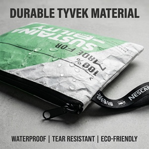 Reißfeste Wasserdichte Tyvek-Tasche mit Reißverschluss, Individuelles Design Tyvek OEM Reißverschluss-Beutel, Wasserdichte Make-up-Tasche für Kosmetikverpackungen - Product Image 4