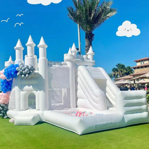 Nuevo diseño Pastel Rosa Tobogán inflable Inflables de agua para niños Tobogán con soplador - Product Image 2