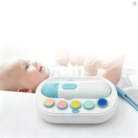 Lime à ongles électrique pour bébé, sûre, douce et silencieuse, avec lumière LED douce pour couper les ongles des nourrissons pendant le sommeil