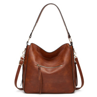 Sac fourre-tout hobo en PU grande capacité pour femme, sac à main d'été imperméable avec poignée supérieure et bandoulière, avec portefeuille inclus, vente en gros