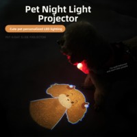 LED-Hundehalsband mit Leine, Schnellverschluss, Herz-Projektionslicht, Beleuchtetes Nachtlaufband, Anti-Verlust Sicherheits-Visibilitäts-Beleuchtung