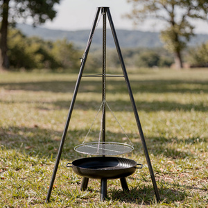 <span class=keywords><strong>Brasero</strong></span> sur trépied en fer forgé style classique OEM 22 pouces avec support pour casseroles et grille suspendue pour jardin, cour et <span class=keywords><strong>barbecue</strong></span> - Product Image 4