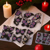 Papillon Collier Pendentif Boucles D'oreilles Bijoux Pendentif Silicone Moule Collier Pendentif Moule Creative DIY Moule