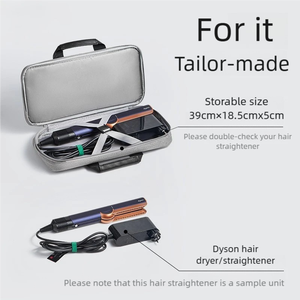 Sac de rangement adapté au <span class=keywords><strong>lisseur</strong></span> <span class=keywords><strong>Dyson</strong></span> Airstrait - Housse de protection pour fer à lisser, sac de transport pratique - Product Image 4