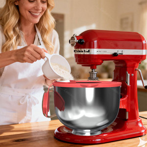 Accessoires de cuisine, protection anti-éclaboussures en silicone pour batteur <span class=keywords><strong>KitchenAid</strong></span>, couvercles de <span class=keywords><strong>bol</strong></span> pour batteur sur socle avec fenêtre de versement supplémentaire - Product Image 6