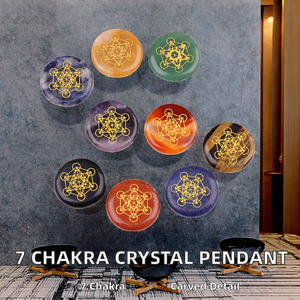 Grosir liontin energi kubus Metatron kristal mawar batu akik 7 kalung kristal penyembuhan Reiki Chakra kristal mentah ukiran - Product Image 2