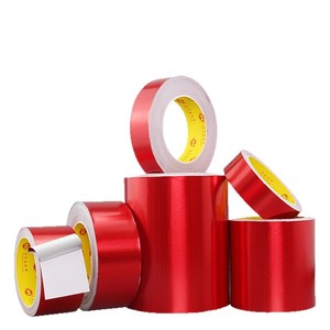 Red Aluminum Foil Tape 0.06mm Thick High Temperature Resistant Shielding For Electrical And Oil Hood Repair - Product Image 1