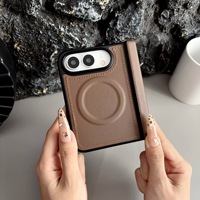 Étui de protection magnétique antichoc en similicuir PU pour iPhone Duo Apple Duo Fold