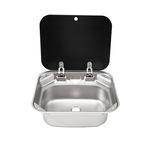 Boat <strong>RV</strong> Stainless Steel Single Bowl Sink with <strong>Faucet</strong> Folded Design Brushed Finish Drop-In Installation for Caravan Use - Product Image 1