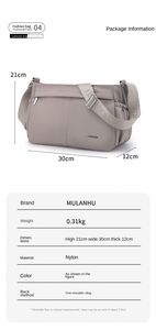 Nouveau Sac à Main de Voyage Décontracté pour <span class=keywords><strong>Femme</strong></span> 2025, Grande Capacité, Motif Géométrique, en Nylon, avec Bandoulière Réglable - Product Image 3