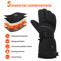 Gants chauffants rechargeables par USB pour moto, imperméables, compatibles avec les écrans tactiles, pour le camping, la pêche, la chasse, la moto