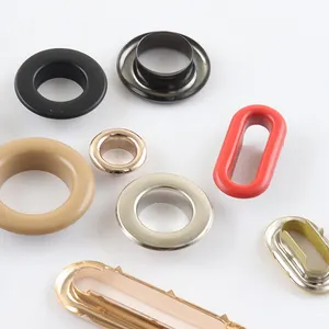 Ultimo anello per tende in metallo anello per occhielli in alluminio Kit occhielli per tende con Logo personalizzato per abiti da scarpe
