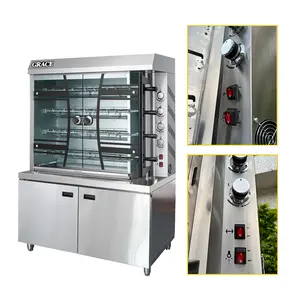 Rotisserie BBQ nướng thép không gỉ Pig Lamb Hog Máy nướng Lamb rang Lò quay nướng cho nhà hàng