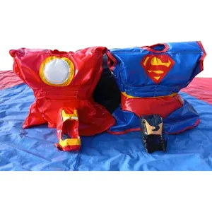 Trajes de Sumô Hero com tema de Super-Homem tamanho adulto Trajes de Sumô Hero acolchoados de espuma Trajes de luta de Sumô