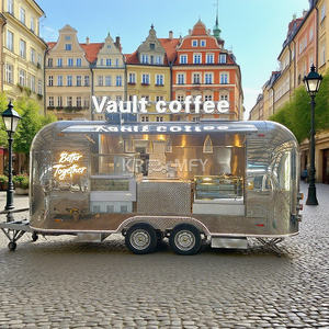 Stainless Steel Pizza Food Truck with Complete <b>Kitchen</b> Custom Branding and Professional Logo Design Food Trailer for Street - Product Image 1