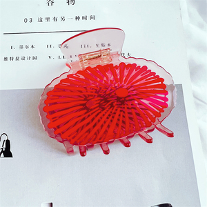 ว้าว! กิ๊บติดผมอะซิเตทฮาวายของ Sheila สีสันสดใส รูปเปลือกหอยขนาดใหญ่ กิ๊บหนีบผมแบบกำหนดเอง ขายส่ง ดีไซน์สร้างสรรค์สำหรับใส่ลำลอง - Product Image 6