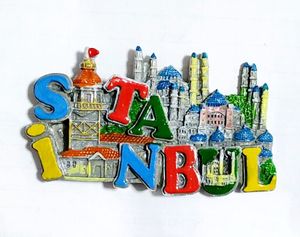 Magnet kulkas Istanbul MDF Resin kustom suvenir wisatawan Turki magnet kulkas Katedral udara panas magnet kulkas Cappadocia - Product Image 1