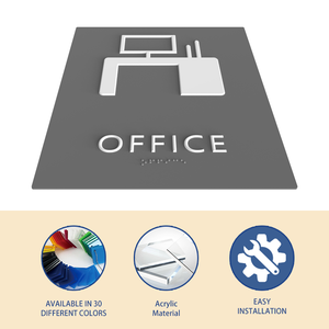 Designato simbolo di fumo <span class=keywords><strong>braille</strong></span> designato fumo zona svapo ADA segnaletica per affari da acrilico - Product Image 6