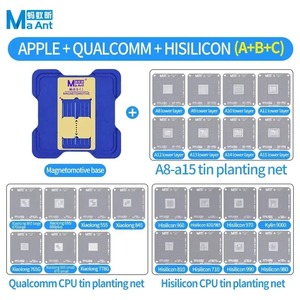 MaAnt C1 Plateforme industrielle ODM de kit de pochoirs magnétiques pour reballing de CPU BGA A8-A17 Hisilicon MTK EMMC Android en maille d'acier pour réparation - Product Image 2