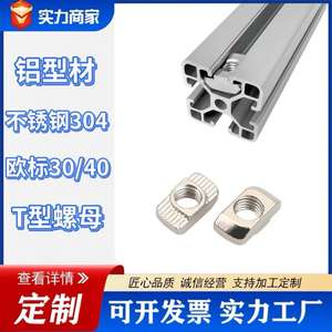 Profilé en aluminium de norme européenne avec écrou coulissant en acier inoxydable 304 de type T et écrou carré, boulons de haute qualité - Product Image 4