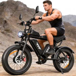 Bicicleta Eléctrica Rápida Fatbike Yvy Q20 Pro 52V 40Ah con Neumáticos Anchos, Doble Motor, Batería Híbrida, para Montaña y Terreno, E Q20 20 Pulgadas, Almacén Europeo, Doble Batería de Litio - Product Image 1