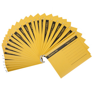 Comix A1812 Carpeta de archivo colgante A4 de plástico amarillo para organización y almacenamiento de oficina - Product Image 1