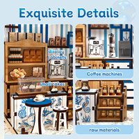 Maison de poupée en bois DIY, kit de maison miniature, puzzle 3D en bois, maison de poupée Book Nook, meubles miniatures en bois pour cadeau de Noël