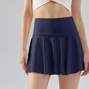 Rok Tenis 2 in 1 Model Baru Bahan Lembut Seperti Mentega, Pinggang Tinggi dengan Celana Pendek, Lipit Ringan untuk Olahraga Gym, Pickleball, dan Padel - Product Image 5