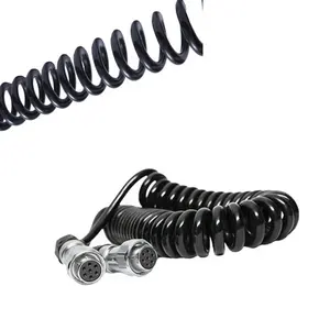 Cable de alimentación de 7 núcleos para remolque, 12V, espiral eléctrica, cable en espiral, precio de fábrica