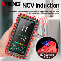 Multimètre numérique ANENG 3 en 1 avec écran tactile, testeur de charge, stylo testeur 12-1000V, kit d'outils professionnels pour électriciens 683 VC1010