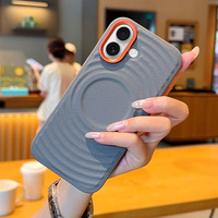 Étui de protection antichoc en cuir PU mat magnétique de luxe à motif ondulé pour vivo IQOO 15 / IQOO 13, compatible avec le chargement sans fil, avec sac OPP