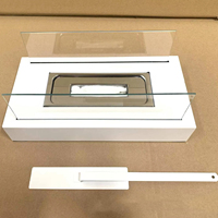 Chimenea independiente de bioetanol de mesa rectangular de diseño Popular, fogata de acero para interiores y exteriores sin humo moderna portátil