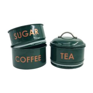 ภาชนะบรรจุอาหารขนาดเล็กแบบ3ผูก,กล่องกระป๋องบรรจุคุกกี้น้ำตาลชากาแฟทำจากโลหะกำหนดได้เองสไตล์ย้อนยุคกันอากาศเข้าสำหรับห้องครัว - Product Image 4