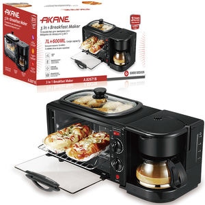 AKANE A.82671B 1050W 3 en 1 Máquina de desayuno 3 en 1 Horno Pan Máquina de café Compacto Multifunción - Product Image 3