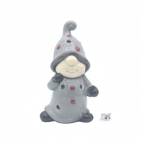 Luces LED Elfo de Navidad Gnomo Muñeca de cerámica Decoración de vacaciones de Navidad Artes y manualidades Juguetes para suministros de vacaciones de Navidad