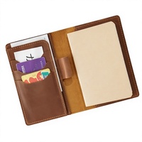 Porte-cartes de visite en cuir pleine fleur style vintage, carnet de voyage, journal en cuir multifonction original fait main