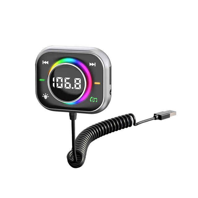 Lossless Sound Quality and Dual USB Car Charger Adapter Wireless MP3 Player for Hands-Free Calling and Music Streaming