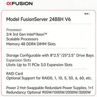 Serveur Rack 2U 4 Emplacements XFusion 2488HV6 Intel Xeon Gold Scalable 32 Go 2,8 GHz Multi Baies Stockage Hôte Informatique d'Entreprise 1-3