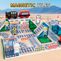 Juguete de Tren de Construcción 3D, Bloques de Construcción Magnéticos, Juguete Educativo, Fichas Magnéticas, Certificado EN71 y ASTM